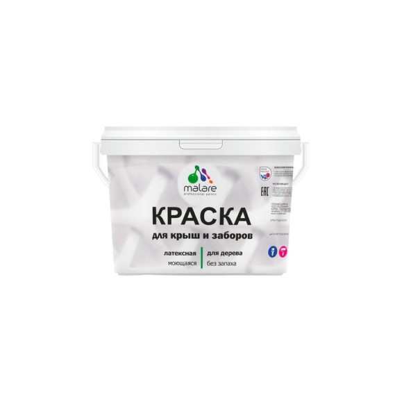 Краска акриловая для деревянного забора MALARE, по дереву для наружных и внутренних работ, без запаха, матовая, персидский зеленый, 10 кг 2038070672566 КДЗАПЕЗМ1000 Краска акриловая для деревянного забора MALARE, по дереву для наружных и внутренних работ, без запаха, матовая, персидский зеленый, 10 кг 2038070672566 КДЗАПЕЗМ1000