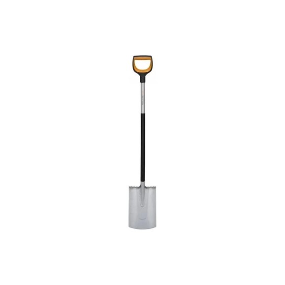 Лопата штыковая с закругленным лезвием Fiskars Xact средняя 1066730 Лопата штыковая с закругленным лезвием Fiskars Xact средняя 1066730