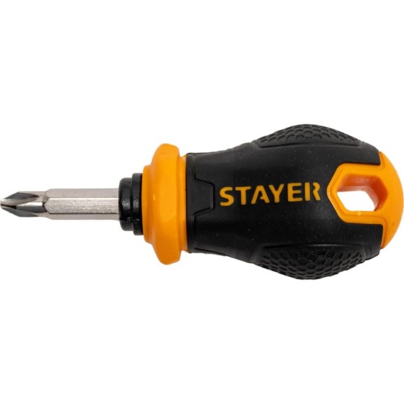 Переставная отвертка STAYER Hercules-Mini 2-in-1 38 мм PH2/SL6 2511_z02 Переставная отвертка STAYER Hercules-Mini 2-in-1 38 мм PH2/SL6 2511_z02