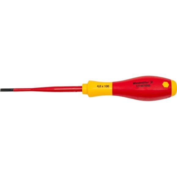 Изолированная отвертка Weidmuller SDIS SL 0.8x4.0x100 1274670000 Изолированная отвертка Weidmuller SDIS SL 0.8x4.0x100 1274670000
