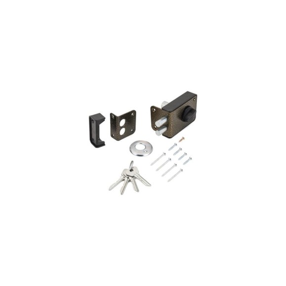 Накладной замок Marlok ЗН 1-3-1, 2 ригеля, корпус - металл+пластик, бронза 020597 Накладной замок Marlok ЗН 1-3-1, 2 ригеля, корпус - металл+пластик, бронза 020597