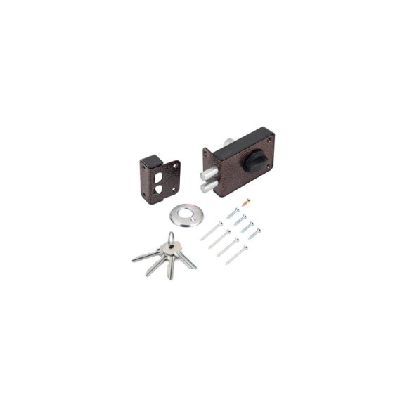 Накладной замок Marlok ЗН 1-3-1, 2 ригеля, корпус - металл+пластик, медь 020598 Накладной замок Marlok ЗН 1-3-1, 2 ригеля, корпус - металл+пластик, медь 020598