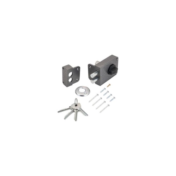Накладной замок Marlok ЗН 1-3, 2 ригеля, корпус - металл, серебро 023368