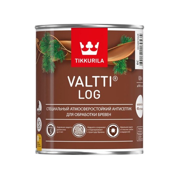 Антисептик Tikkurila VALTTI LOG сосна 0,9 л 700010348 Антисептик Tikkurila VALTTI LOG сосна 0,9 л 700010348