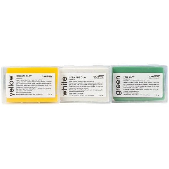 Набор глины по 100 г, 3 шт clays CARPRO CP-2 Набор глины по 100 г, 3 шт clays CARPRO CP-2