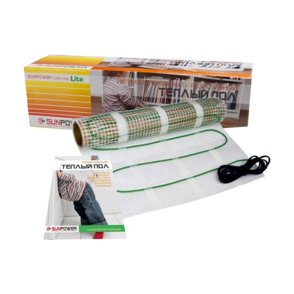 Нагревательный мат Sun Power SPCM Lite-4 м2, 600 Вт SPCM Lite /4,0