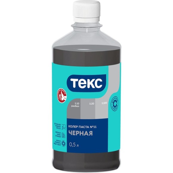 Колер паста Текс № 11 черная, 0.5 л 700001021 Колер паста Текс № 11 черная, 0.5 л 700001021