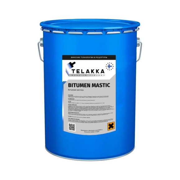 Резино-битумная мастика Telakka BITUMEN MASTIC 18 кг 4631164229776 Резино-битумная мастика Telakka BITUMEN MASTIC 18 кг 4631164229776