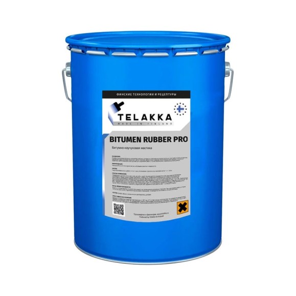 Битумно-каучуковая мастика Telakka BITUMEN RUBBER PRO 18кг 4631164229790