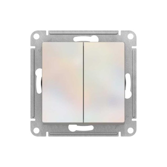 Переключатель перекрестный Systeme Electric 2-клавишный AtlasDesign 2хсх.7 10АХ механизм жемчуж. SE ATN000473 Переключатель перекрестный Systeme Electric 2-клавишный AtlasDesign 2хсх.7 10АХ механизм жемчуж. SE ATN000473