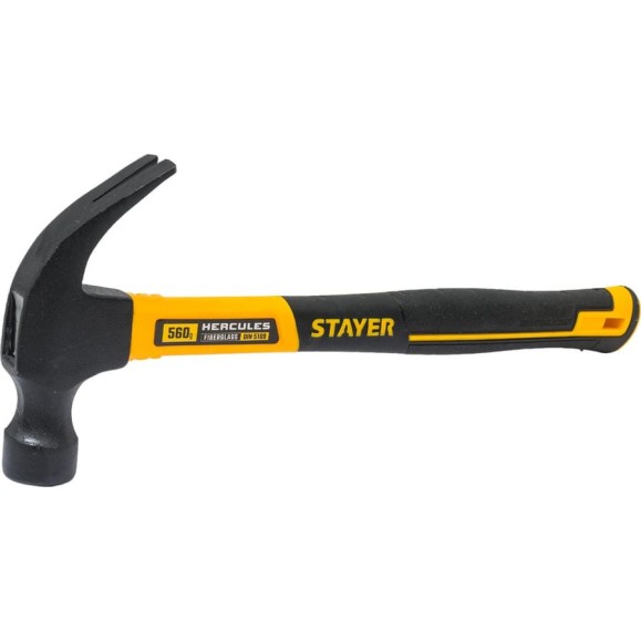 Столярный молоток-гвоздодёр с фибергласовой рукояткой STAYER Hercules 560 г 2026-560_z02 Столярный молоток-гвоздодёр с фибергласовой рукояткой STAYER Hercules 560 г 2026-560_z02