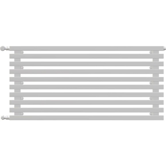 Трубчатый радиатор с прямоугольным профилем GUARDO 60x30 RETTA 6P 280 мм высотой, 800 мм шириной, 6 секций, боковое подключение, белый матовый 6P-0800-06 BK-GOR R9016(M)