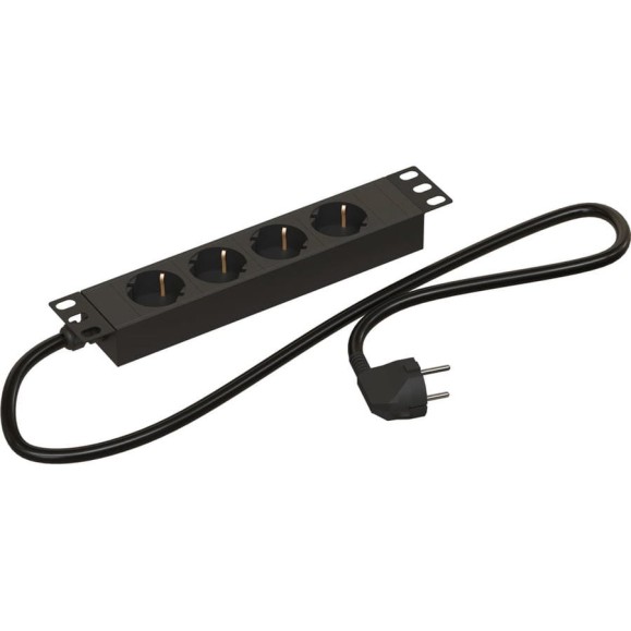 Блок розеток Hyperline SHE19-4SH-2EU для 19 Блок розеток Hyperline SHE19-4SH-2EU для 19