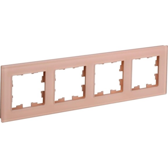 4-местная рамка IEK Brite ру-4-2-брп, стекло, персиковый, матовый BR-M42-G-31-K96 4-местная рамка IEK Brite ру-4-2-брп, стекло, персиковый, матовый BR-M42-G-31-K96