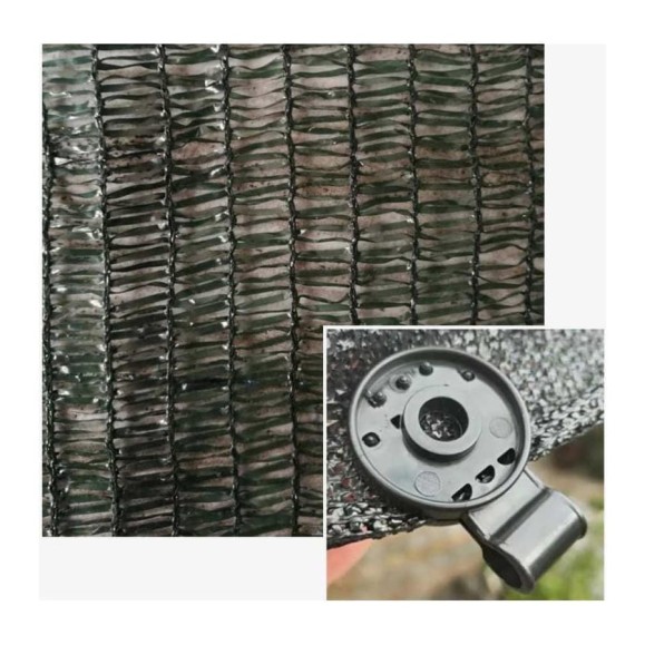 Сетка затеняющая 35% 4x5 м, с клипсами ЧЗМ 6285