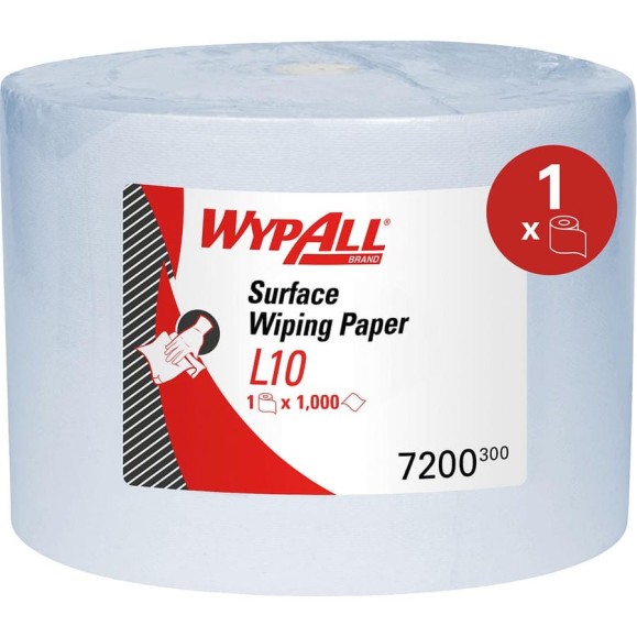 Протирочный материал для поверхностей Kimberly-Clark WypAll L10 рулон Jumbo / Синий 7200