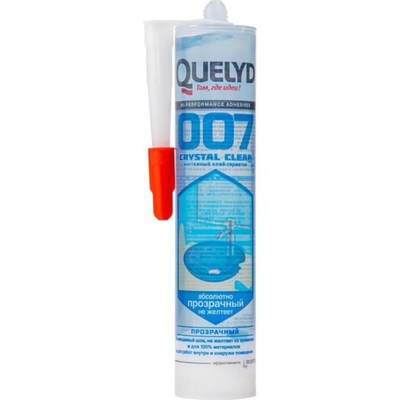 Клей-герметик Quelyd Crystal Clear 007 300 г прозрачный 202301103 Клей-герметик Quelyd Crystal Clear 007 300 г прозрачный 202301103