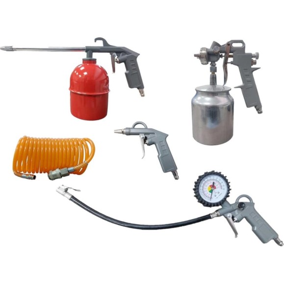 Набор для покраски AktiSpray из 5 предметов, с быстросъемными соединителями, краскораспылитель, с нижним бачком 57302 Набор для покраски AktiSpray из 5 предметов, с быстросъемными соединителями, краскораспылитель, с нижним бачком 57302