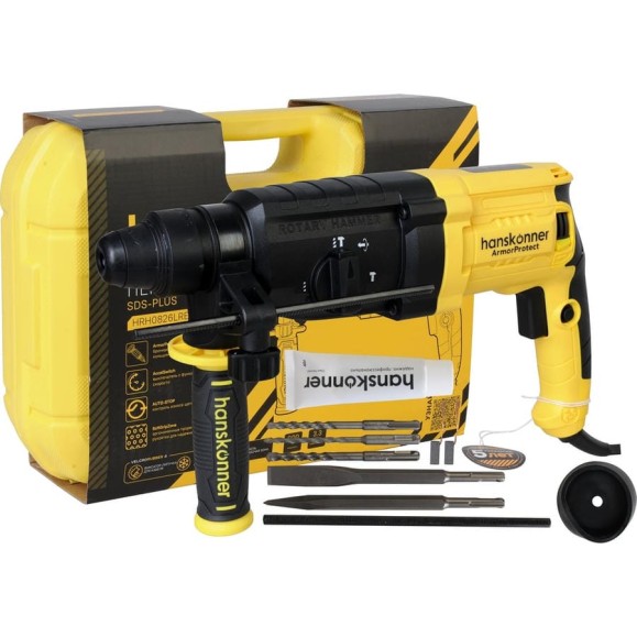 Перфоратор Hanskonner SDS Plus HRH0826LRE