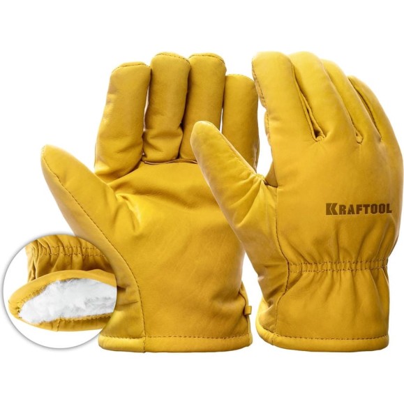 Утеплённые кожаные перчатки KRAFTOOL Extrem Winter XL 1137-XL Утеплённые кожаные перчатки KRAFTOOL Extrem Winter XL 1137-XL