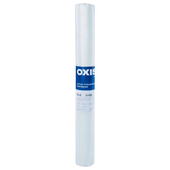 Стеклотканевая малярная сетка Oxiss 2x2 мм, 45 г/кв.м, 1x50 м 4630025422318 Стеклотканевая малярная сетка Oxiss 2x2 мм, 45 г/кв.м, 1x50 м 4630025422318