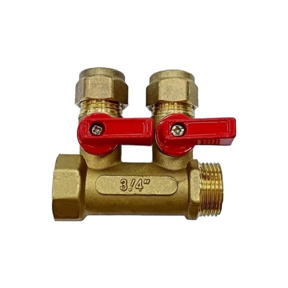 Коллектор для м/п труб PROFLINE 3/4x3/4x16x2 вых с кранами УТ-00036224