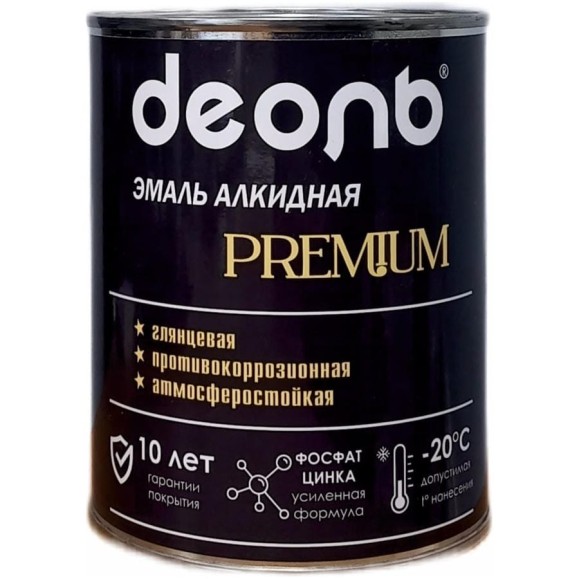Алкидная эмаль с фосфатом цинка Деоль PREMIUM красная RAL 3020 глянцевая 0,75л 00032629 Алкидная эмаль с фосфатом цинка Деоль PREMIUM красная RAL 3020 глянцевая 0,75л 00032629