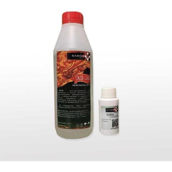 Эпоксидная смола Saros Polymer ЭД-20 500 г + пэпа 50 г 001010