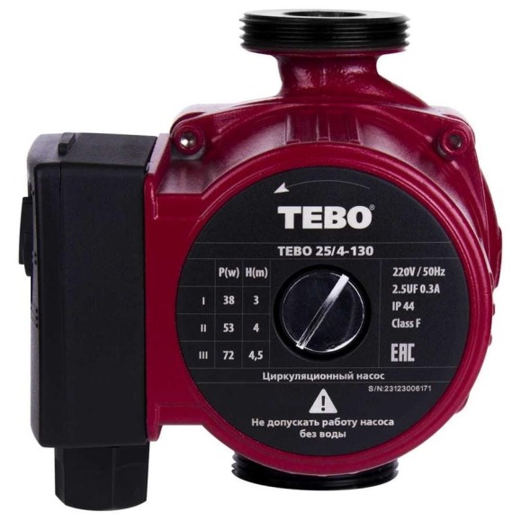 Циркуляционный насос TEBO 25/4-130 T-НЦ.703.25.4.130.CN Циркуляционный насос TEBO 25/4-130 T-НЦ.703.25.4.130.CN