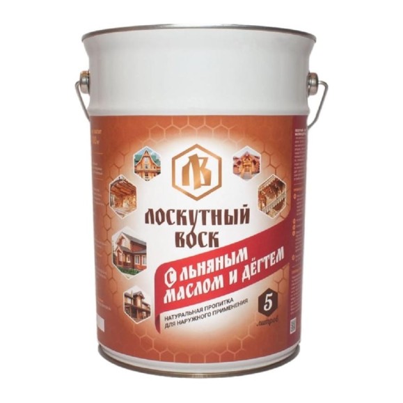 Лоскутный воск с льняным маслом и дегтем 5л ЛМД0500