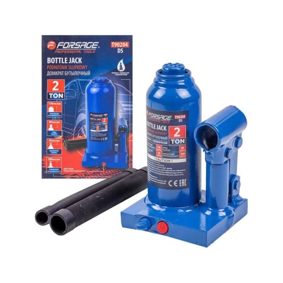 Бутылочный домкрат Forsage 2 т, с клапаном, h min-148 мм, h max-278 мм F-T90204(DS)(51442) F-T90204 DS(51442) Бутылочный домкрат Forsage 2 т, с клапаном, h min-148 мм, h max-278 мм F-T90204(DS)(51442) F-T90204 DS(51442)