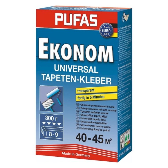 Обойный клей PUFAS EURO 3000 Эконом, универсальный, 300г 022002092