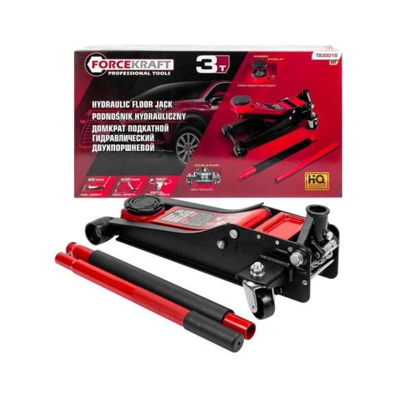 Домкрат подкатной гидравлический Forcekraft 3т FK-T830018 HT(58718) Домкрат подкатной гидравлический Forcekraft 3т FK-T830018 HT(58718)