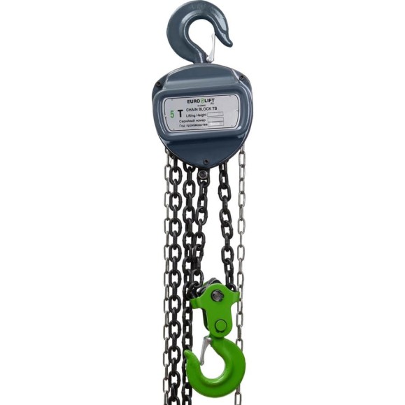 Ручная цепная таль EURO-LIFT ТВ 00001180 (5 т, 9 м)