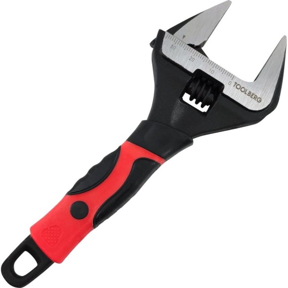 Разводной ключ Toolberg двухкомпонентная рукоятка, тонкие губки, 50 мм, 250 мм tools 3103033 ЛА-00002444 Разводной ключ Toolberg двухкомпонентная рукоятка, тонкие губки, 50 мм, 250 мм tools 3103033 ЛА-00002444