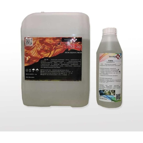 Эпоксидная смола Saros Polymer ЭД-20 5000 г + тэта 500 г 001012 Эпоксидная смола Saros Polymer ЭД-20 5000 г + тэта 500 г 001012