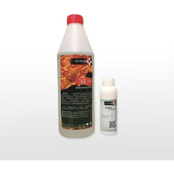 Эпоксидная смола Saros Polymer ЭД-20 1000 г + пэпа 100 г 001009 Эпоксидная смола Saros Polymer ЭД-20 1000 г + пэпа 100 г 001009