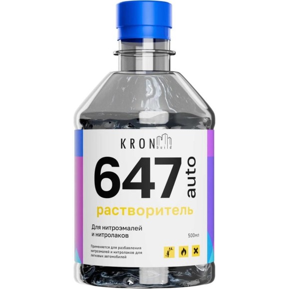 Растворитель Kronbuild 647 0,5 л ПЭТ S54DL Растворитель Kronbuild 647 0,5 л ПЭТ S54DL