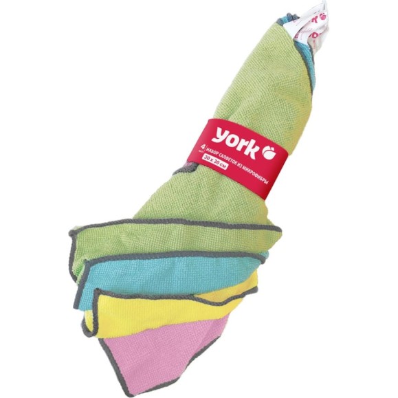 Салфетка из микрофибры YORK 4 шт. 026180 Салфетка из микрофибры YORK 4 шт. 026180