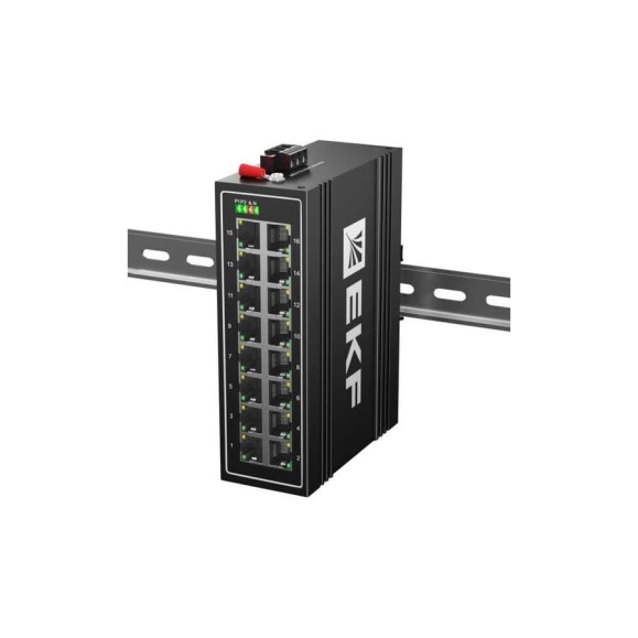 Промышленный неуправляемый коммутатор EKF U-16T, 16 портов 10/100Base-T(X) RJ45, монтаж на динрейку TSX TSX-U-16T Промышленный неуправляемый коммутатор EKF U-16T, 16 портов 10/100Base-T(X) RJ45, монтаж на динрейку TSX TSX-U-16T