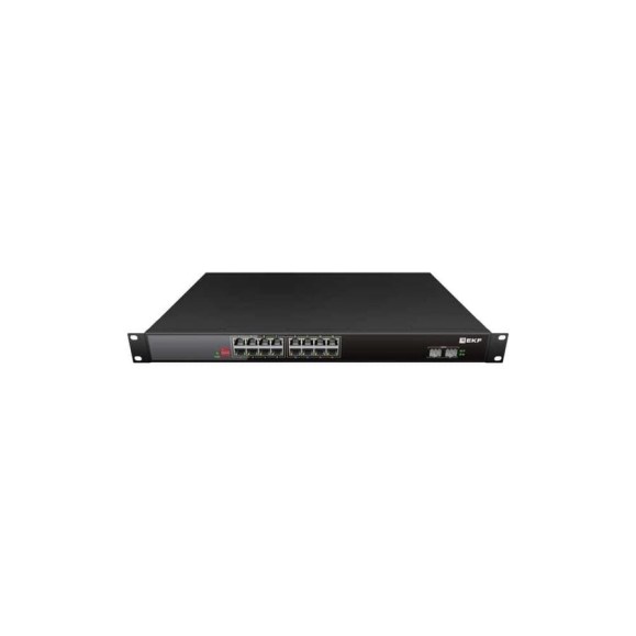 Промышленный неуправляемый коммутатор EKF U-2GX/SFP-16GTP-R, 2 порта 1000Base-X SFP, 16 портов 10/100/1000Base-T(X) RJ45 c PoE, монтаж в 19 Промышленный неуправляемый коммутатор EKF U-2GX/SFP-16GTP-R, 2 порта 1000Base-X SFP, 16 портов 10/100/1000Base-T(X) RJ45 c PoE, монтаж в 19