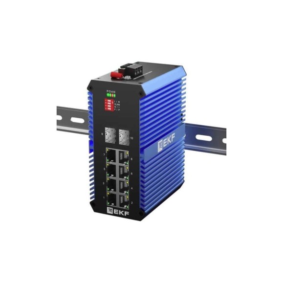 Промышленный неуправляемый коммутатор EKF U-2GX/SFP-8GTP, 2 порта 1000Base-X SFP, 8 портов 10/100/1000Base-T(X) RJ45 c PoE, монтаж на динрейку TSX TSX-U-2GX/SFP-8GTP Промышленный неуправляемый коммутатор EKF U-2GX/SFP-8GTP, 2 порта 1000Base-X SFP, 8 портов 10/100/1000Base-T(X) RJ45 c PoE, монтаж на динрейку TSX TSX-U-2GX/SFP-8GTP