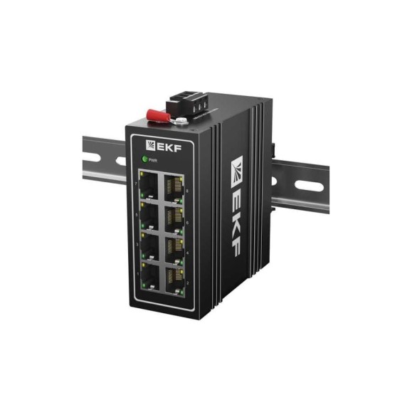 Промышленный неуправляемый коммутатор EKF U-8T, 8 портов 10/100Base-T(X) RJ45, монтаж на динрейку TSX TSX-U-8T