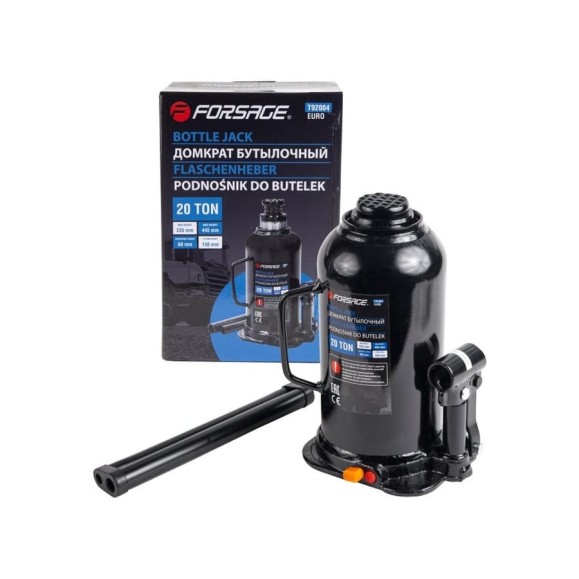 Домкрат бутылочный Forsage 20т с клапаном F-T92004/BR//Euro/(9612) Домкрат бутылочный Forsage 20т с клапаном F-T92004/BR//Euro/(9612)