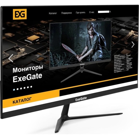 Монитор ExeGate SmartView EP2400A IPS LED GradeA+ безрамочный, с внутренним БП и аудиовыходом, 23.8, FHD, 1920x1080@75Гц, 16:9, 250cdm2, 1000:1, 178 178, 5ms, D-Sub, HDMI1.4, Audio-out 295526