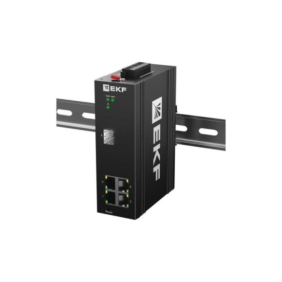 Промышленный управляемый коммутатор EKF уровня L2 ML2-1GX/SFP-4GTP, 1 порт 1000Base-X SFP, 4 порта 10/100/1000Base-T(X) RJ45 c PoE, монтаж на динрейку TSX TSX-ML2-1GX/SFP-4GTP Промышленный управляемый коммутатор EKF уровня L2 ML2-1GX/SFP-4GTP, 1 порт 1000Base-X SFP, 4 порта 10/100/1000Base-T(X) RJ45 c PoE, монтаж на динрейку TSX TSX-ML2-1GX/SFP-4GTP