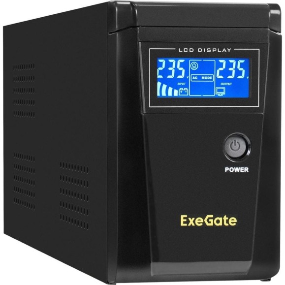 ИБП ExeGate инвертор, синус SineTower SZ-600.LCD.AVR.1SH 600VA 360W, чистая синусоида, LCD дисплей, AVR, 1*Schuko, линейно-интерактивный, внешняя бата 295986 ИБП ExeGate инвертор, синус SineTower SZ-600.LCD.AVR.1SH 600VA 360W, чистая синусоида, LCD дисплей, AVR, 1*Schuko, линейно-интерактивный, внешняя бата 295986