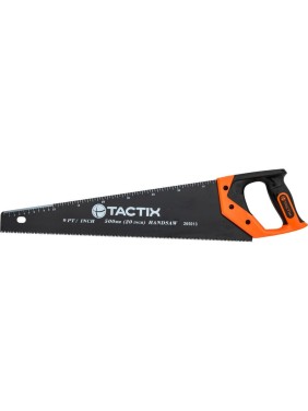 Ножовка по дереву TACTIX 500 мм, с покрытием, зуб 7/8 265013