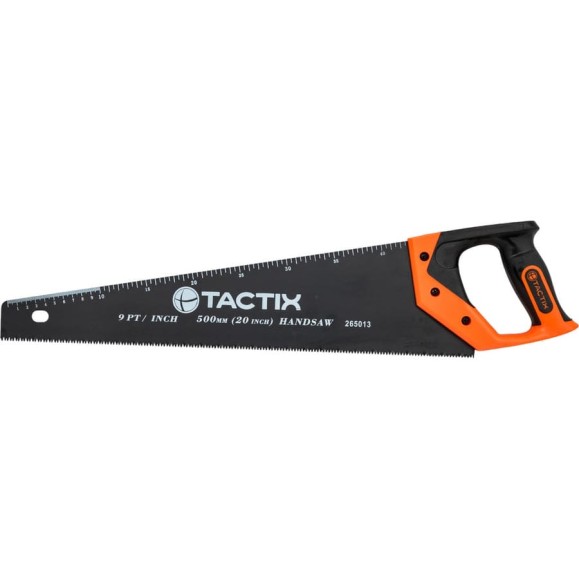 Ножовка по дереву TACTIX 500 мм, с покрытием, зуб 7/8 265013