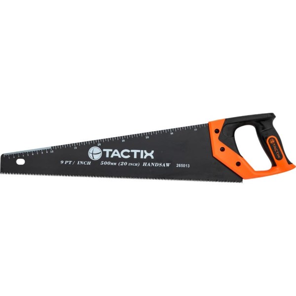 Ножовка по дереву TACTIX 500 мм, с покрытием, зуб 7/8 265013